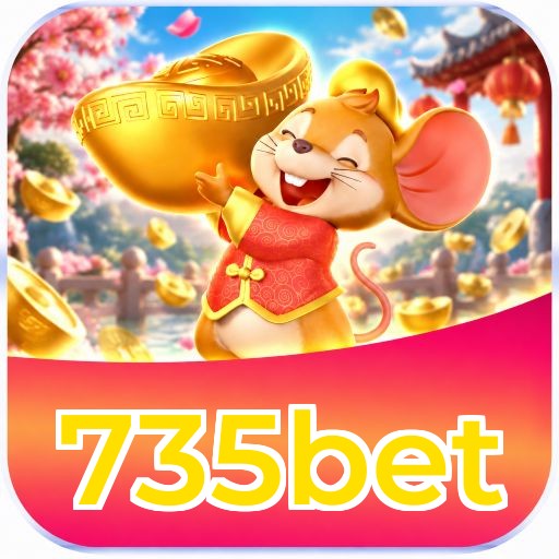 Interface da plataforma 735bet mostrando slots populares e bônus de boas-vindas